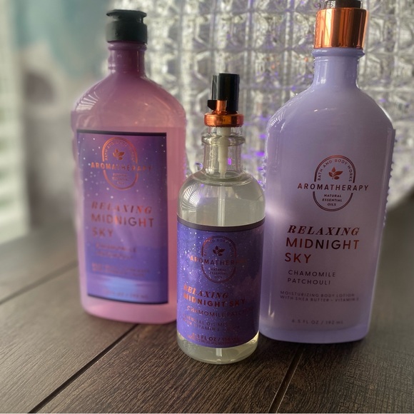 Bath & Body Works AROMA Relaxing Midnight Sky Chamomile Patchouli Lot of 3 - Picture 8 of 9